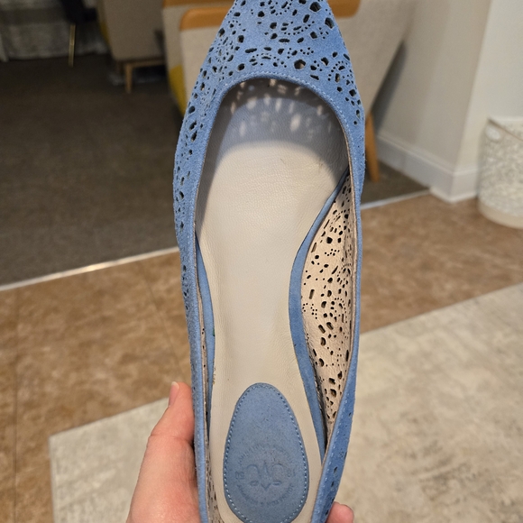 Johnston & Murphy Sky Blue Perforated Loafers - Picture 5 of 5